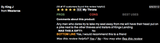 Illustration for article titled GoT Iron Throne Reviewed by Those Who Know it Best